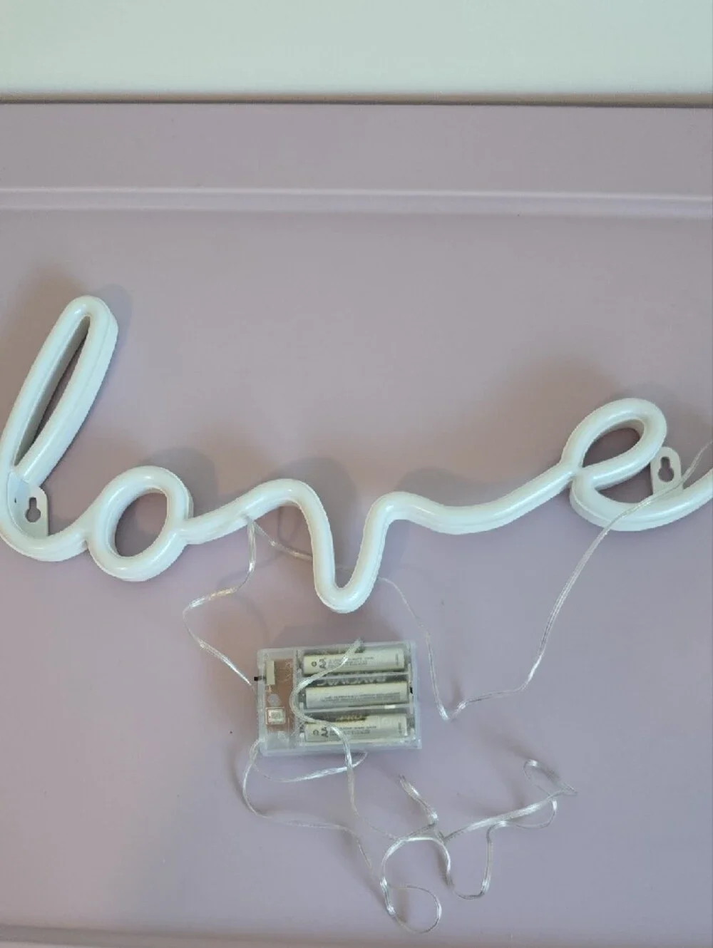 Pink 'Love' LED Wall Light - Modern Home Wall Decor